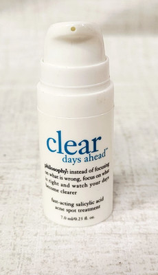 2 x Philosophy CLEAR DAYS AHEAD Fast Acting Salicylic Acid Acne Spot Treatment