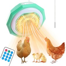 Chicken Coop Heater Chicken Brooder Lamp Warmer with Remote Poultry Heating Fan