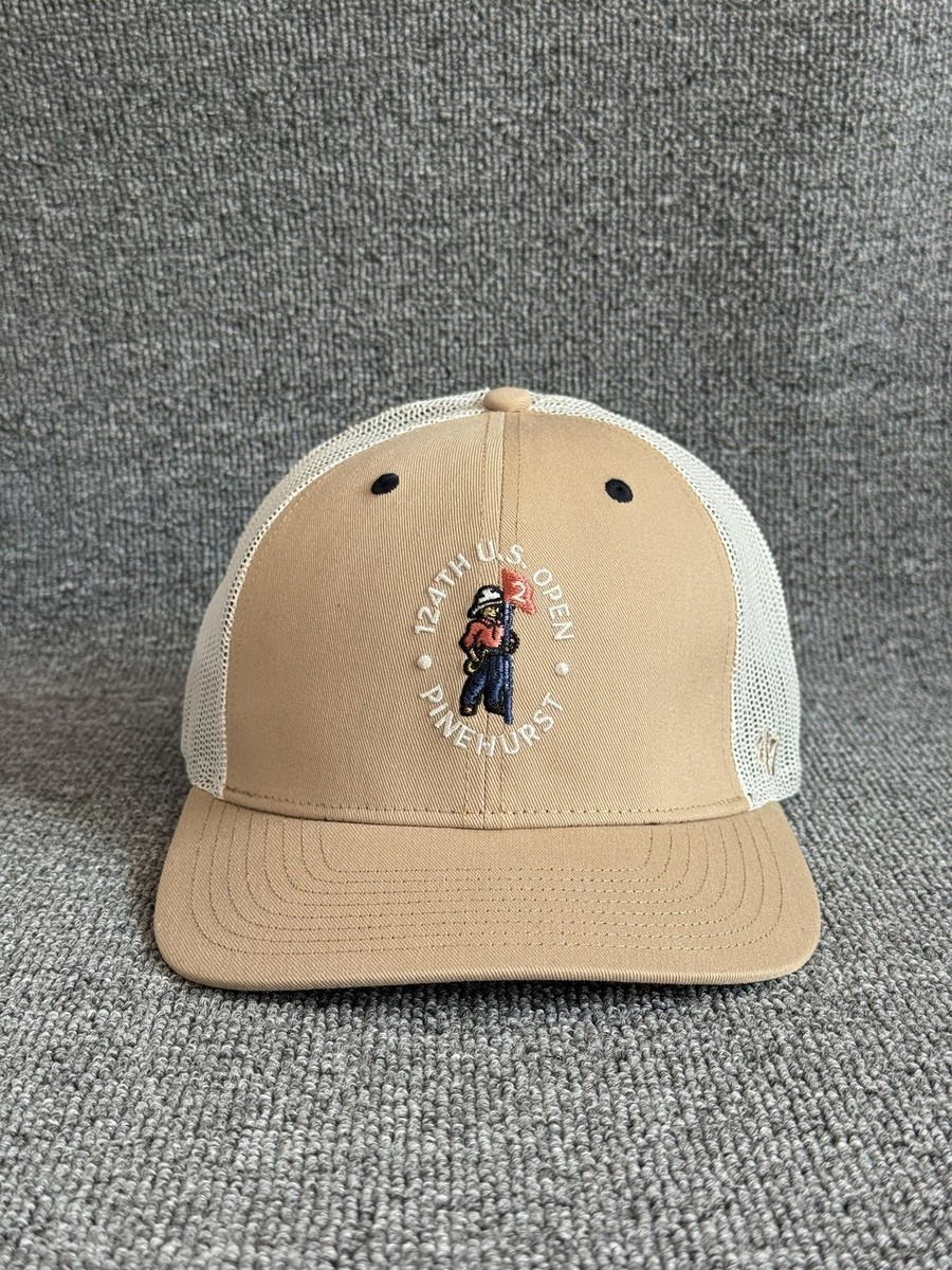 '47 Brand U.S. Open Pinehurst Trucker Snapback Tan White OSFA Mesh Back Hat