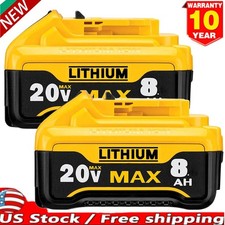 2Pack Lithium Ion Battery For DeWalt 20V 20 Volt Max 8.0AH DCB205 DCB206 DCB200