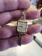 Orologio SVIZZERO [Raro, FUNZIONANTE] Vintage anni 60 Tissot STYLIST Quarzo Donna Quadrante Oro