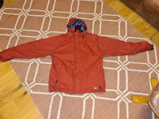 Oakley Mens Large L Ski Snowboard Jacket Coat Red Hooded Retro Winter Snow