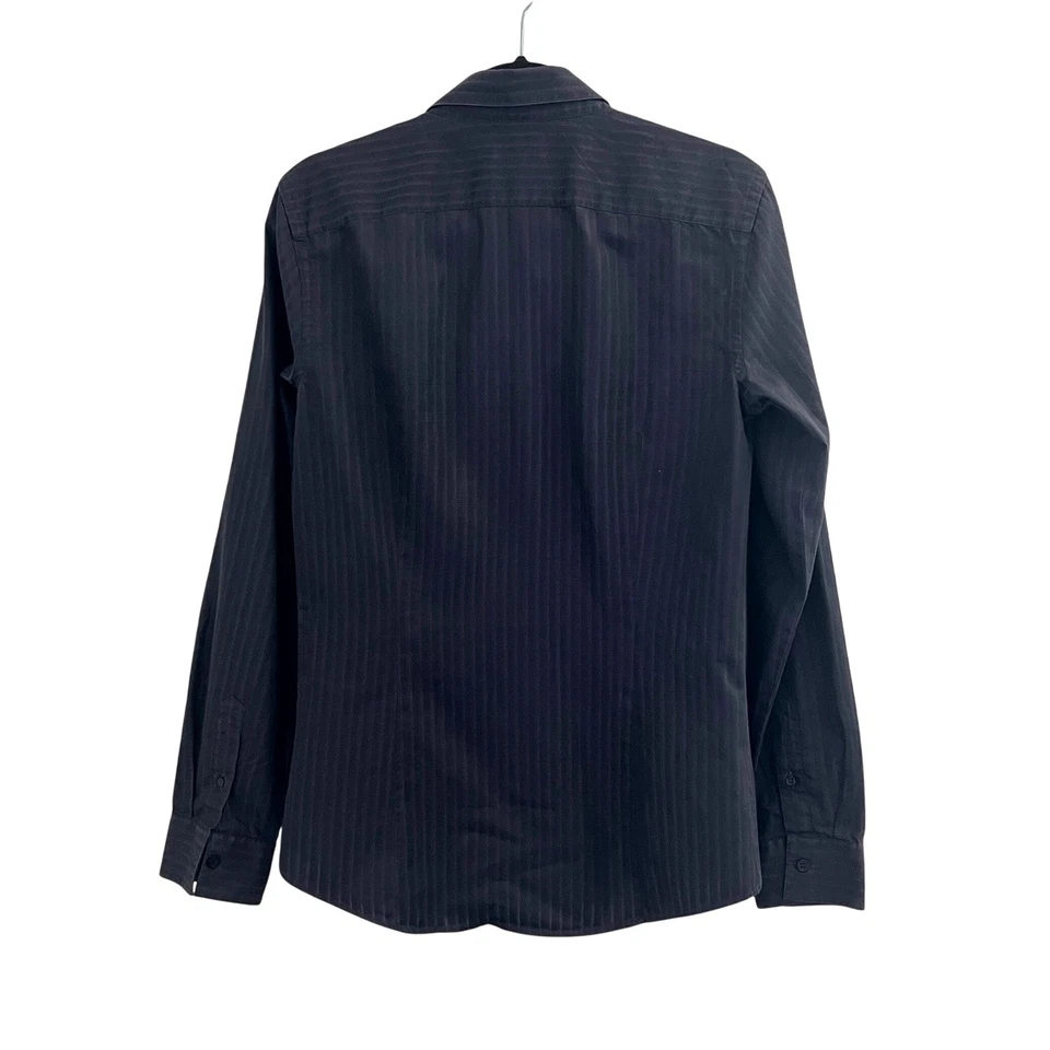 Camisa de vestir informal a rayas manga larga con botones Sisley para hombre M Foto 2 de 4