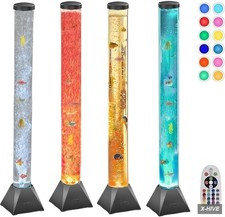 Sensory Bubble Tube Lamp with Floating Bubbles - Calming LED Water Light for Aut