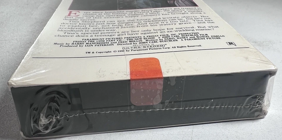 New Sealed Friday The 13th Part VII 7 The New Blood VHS 1988 Horror Vintage - Image 4 of 4