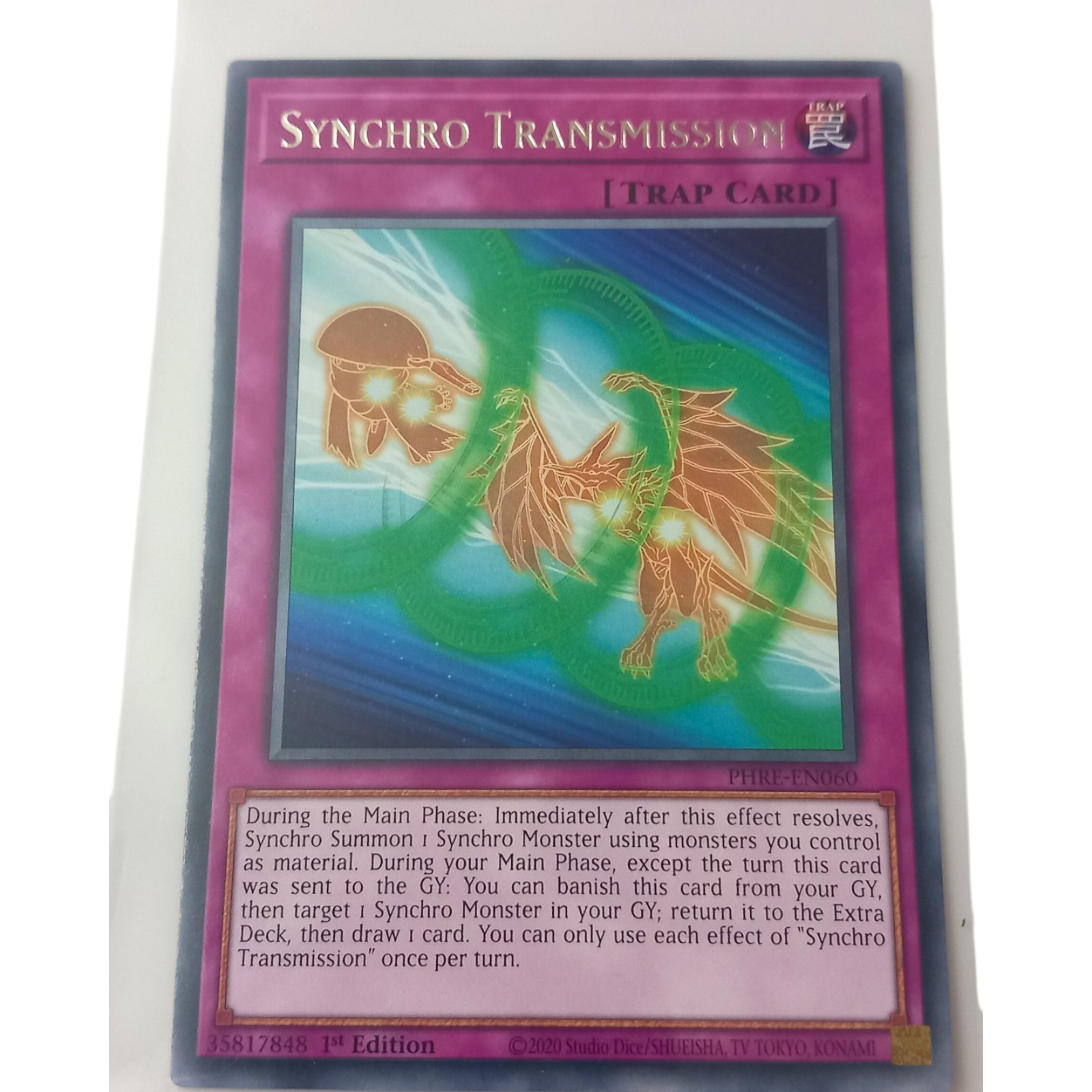 Synchro Transmission PHRE-EN060 Rare 1st Edition NM Yu-Gi-Oh TCG Card Regular