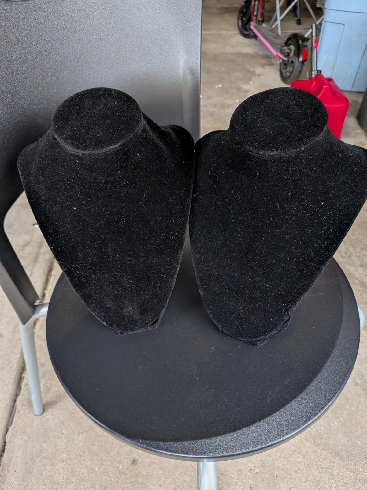 Bead Landing 9in Black Necklace Display Stand, Polyurethane Foam, Holds 2