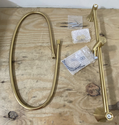 Hansgrohe 04829250 Locarno Wall Mounted Slide Bar, Brushed Gold Optic *READ*
