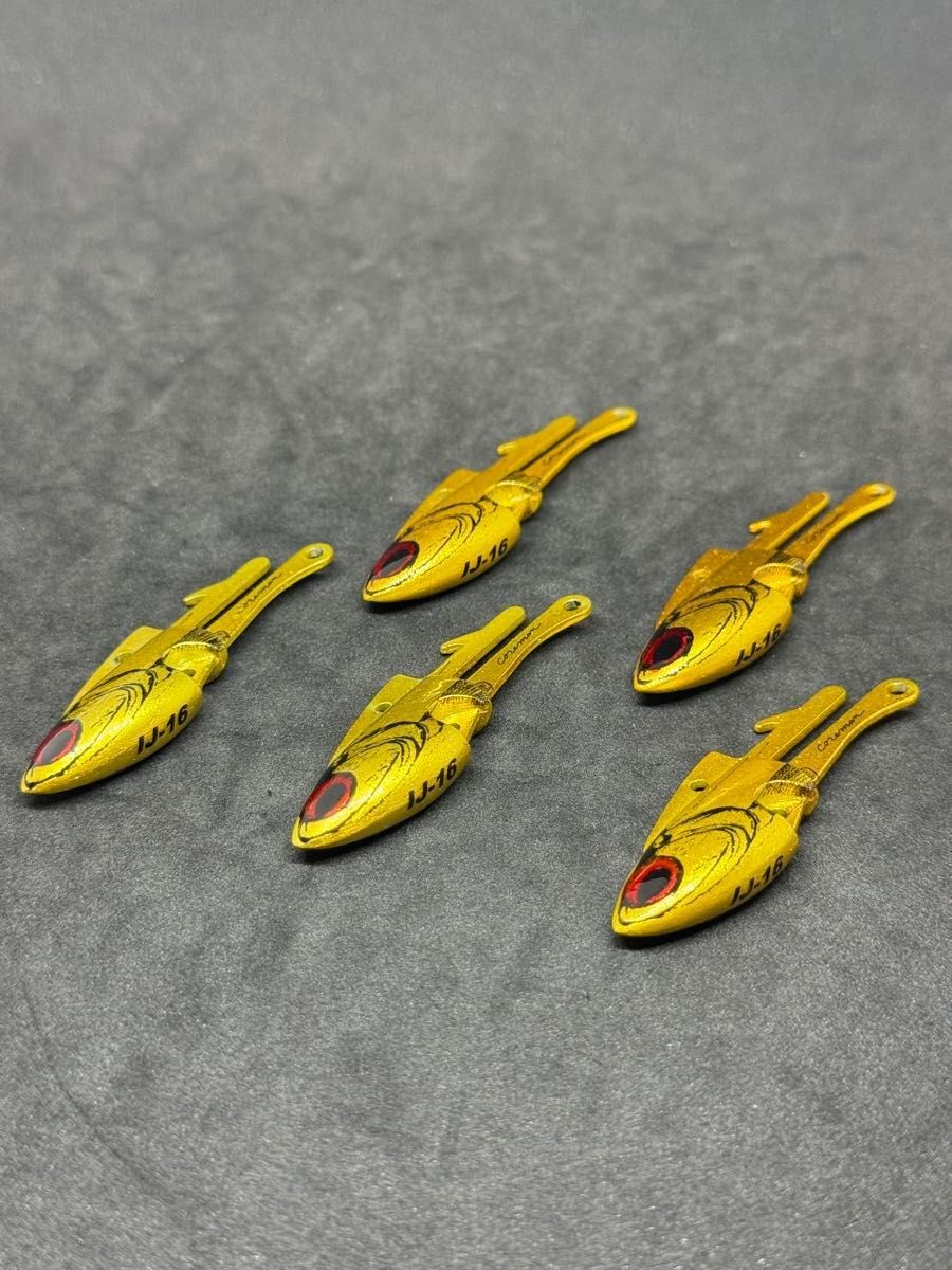 COREMAN IJ-16 Coreman IJ16 Iron Jig Head Gold Head Set of 5 - Image 4
