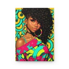 Afrocentric Journal, Writing Notebook, Black Power, Hardcover, Rooted in