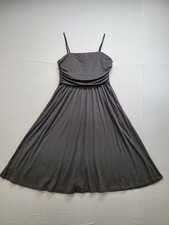 Grace Karin Women Dress L Black Casual Spaghetti Strap Empire Waist Flowy A Line