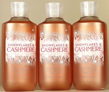 QTY 3 - Bath  Body Works SNOWFLAKES  CASHMERE Body Wash Shower Gel 10oz