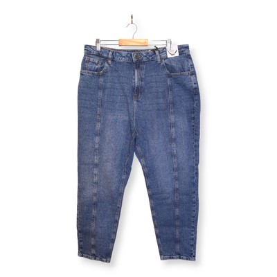 #ad Sainsburys TU High Rise Mom Jeans Womens Size UK 18 R Blue TU Jeans GBP 15.77