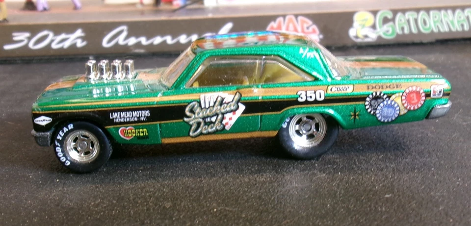 HOT WHEELS DRAG STRIP DEMONS STACKED DECK 1965 HEMI DODGE CORONET A/FX - Image 3 of 4