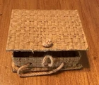 Vintage 1959 Picnic Set Mattel Barbie #967 Straw Basket Purse