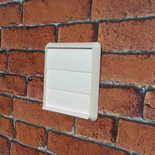 Kair White 100Mm Gravity Wall Vent Grille - 99.5Mm / 4 Inch round Rear Spigot...