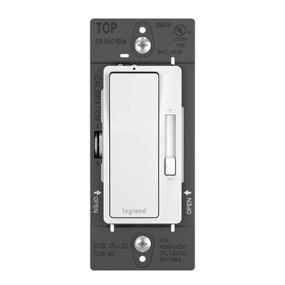 Legrand RHCL453PW Radiant Paddle Dimmer Switch (White) 450W LED/CFL 700W Incand