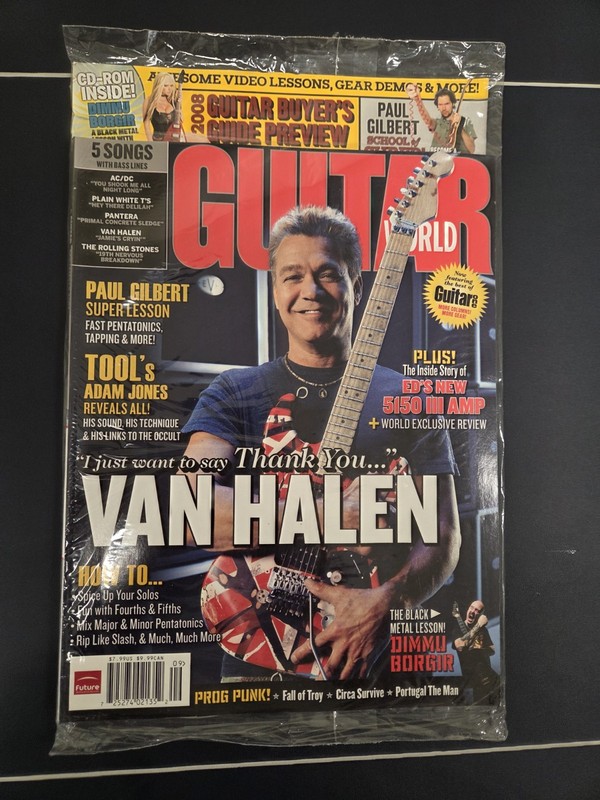 GUITAR WORLD Sept 2007 - EDDIE VAN HALEN - SEALED NEW w/ CD - 5150 III Review