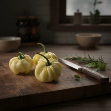 Scotch Bonnet Cream Peppers – Super Hot Chili, 100,000–450,000 Scoville Units