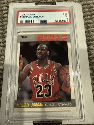 1987 FLEER #59 MICHAEL JORDAN PSA 5