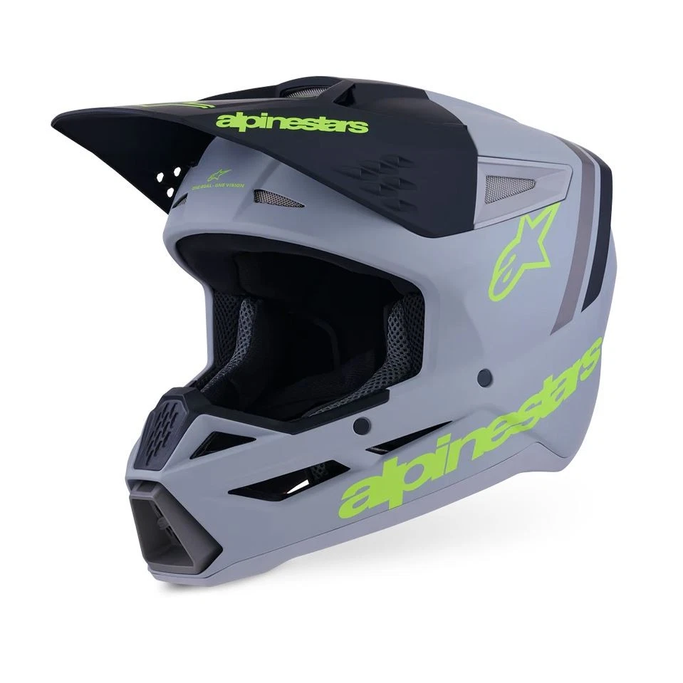 Casco Off-road Alpinestars S-M7 Dasher, Guscio Composito In Fibra Di Vetro, Carbonio E Aramidica, Omologato ECE 22.06 E DOT
