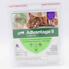 Advantage II Flea Treatment for Large Cats Over 9 Lbs  8 Weeks 2 Doses Sealed