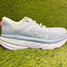 Hoka One One Bondi 7 Womens Size 9 Blue White Athletic Running Shoes Sneakers