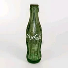 Coca-Cola Painted Logo Green Contour Bottle 6.5 oz Vintage Chicago, IL Coke
