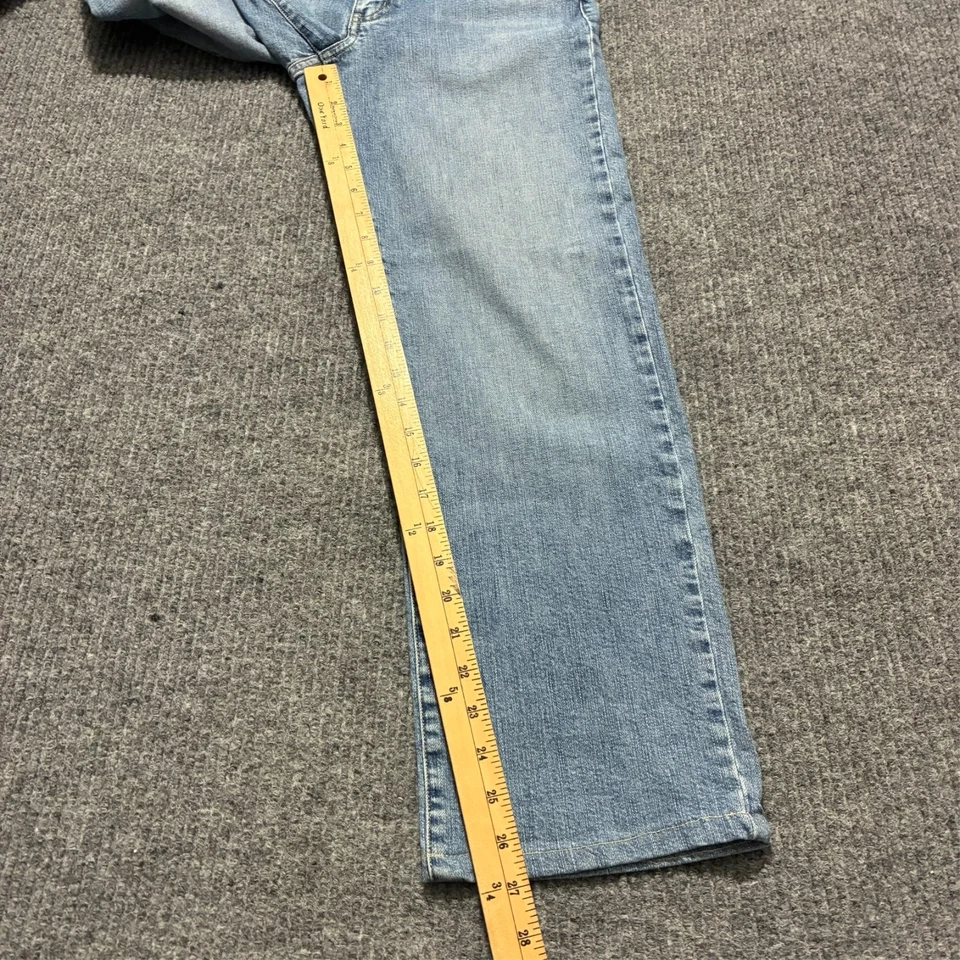 Pantalones de mezclilla rectos Indigo Palms para mujer talla 6R lavado claro elásticos tiro medio Foto 4 de 4