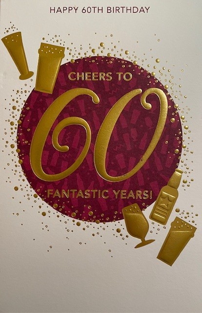 60th Happy Birthday Greeting Card Words n Wishes