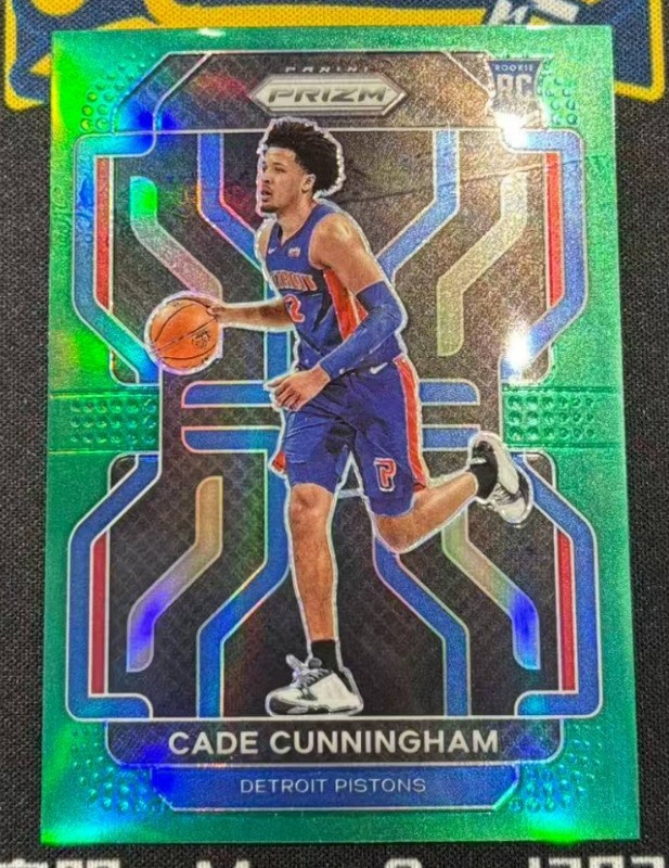 Cade Cunningham 2021-22 Panini Prizm Green RC Pistons #282