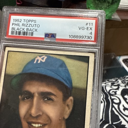 1952 Topps Phil Rizzuto #11 Black Back PSA 4 New York Yankees MVP HOF Scooter - Bild 4 von 24