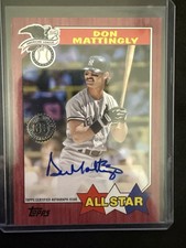 2022 Topps 35th Anniversary 1987 All Star Don Mattingly Auto Red Border /10