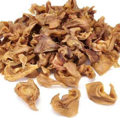 HUNGRY PETS Porky Bites, Pig Inner Ear, Natural Dog Treat