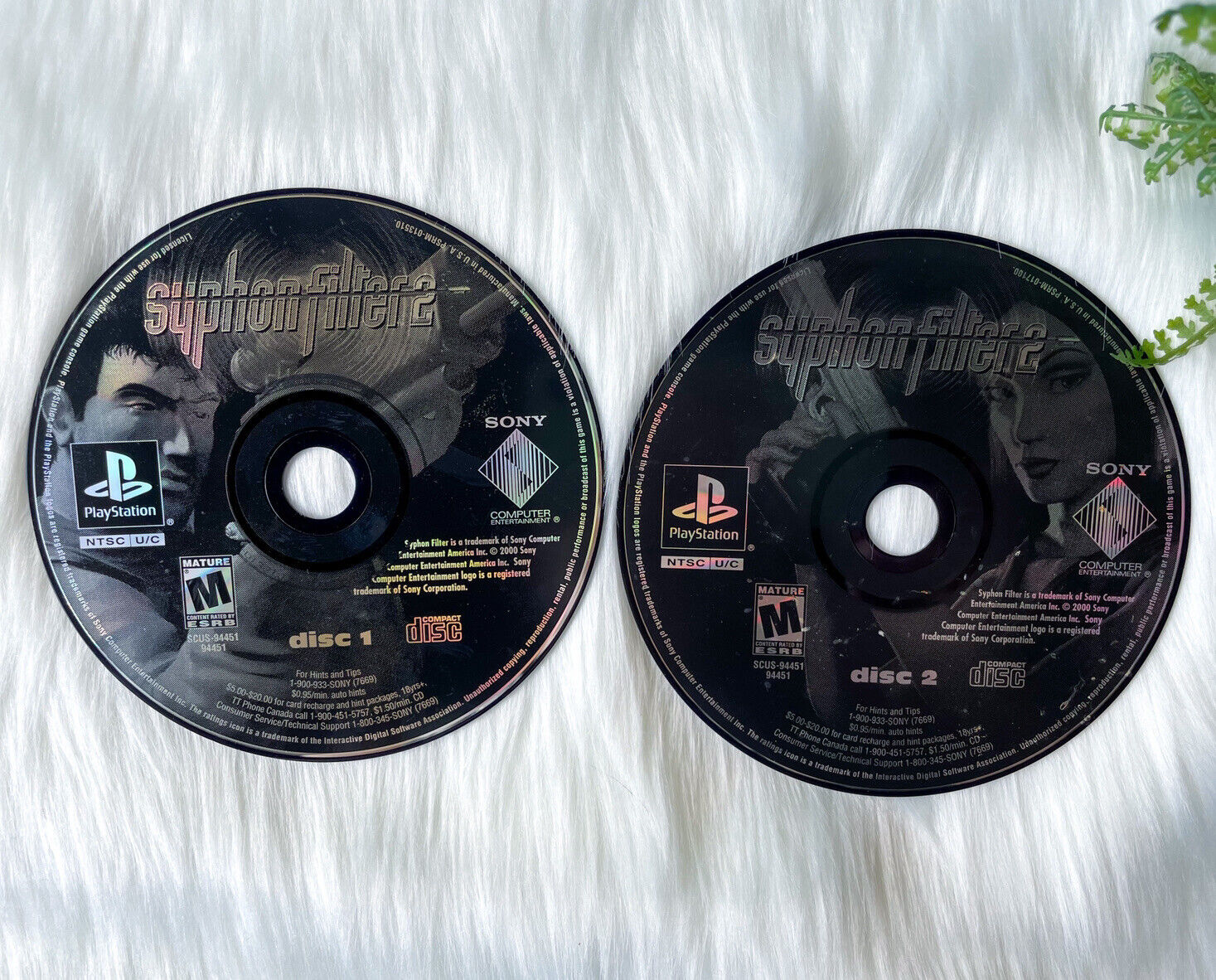 Syphon Filter 2 PS1 PLAYSTATION 1 GAME RESURFACED DISC 1 ONLY