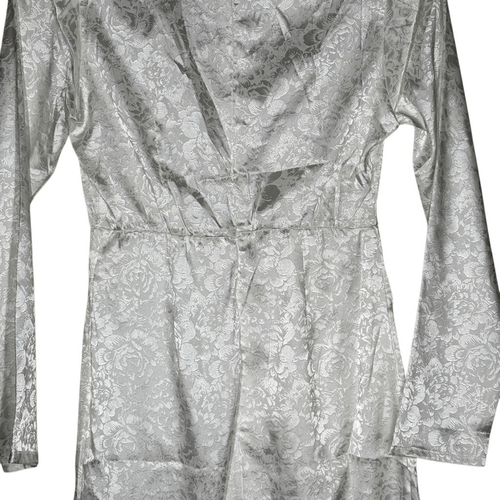 NWT Glamaker White Long Sleeve Mini Bodycon Dress Size S Floral Tulip Hem - 第 7/11 張圖片