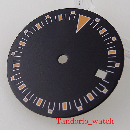 29/30.3mm Black White Sterile Watch Dial Face For MIYOTA 8215 821A DG Movement - Picture 10 of 11