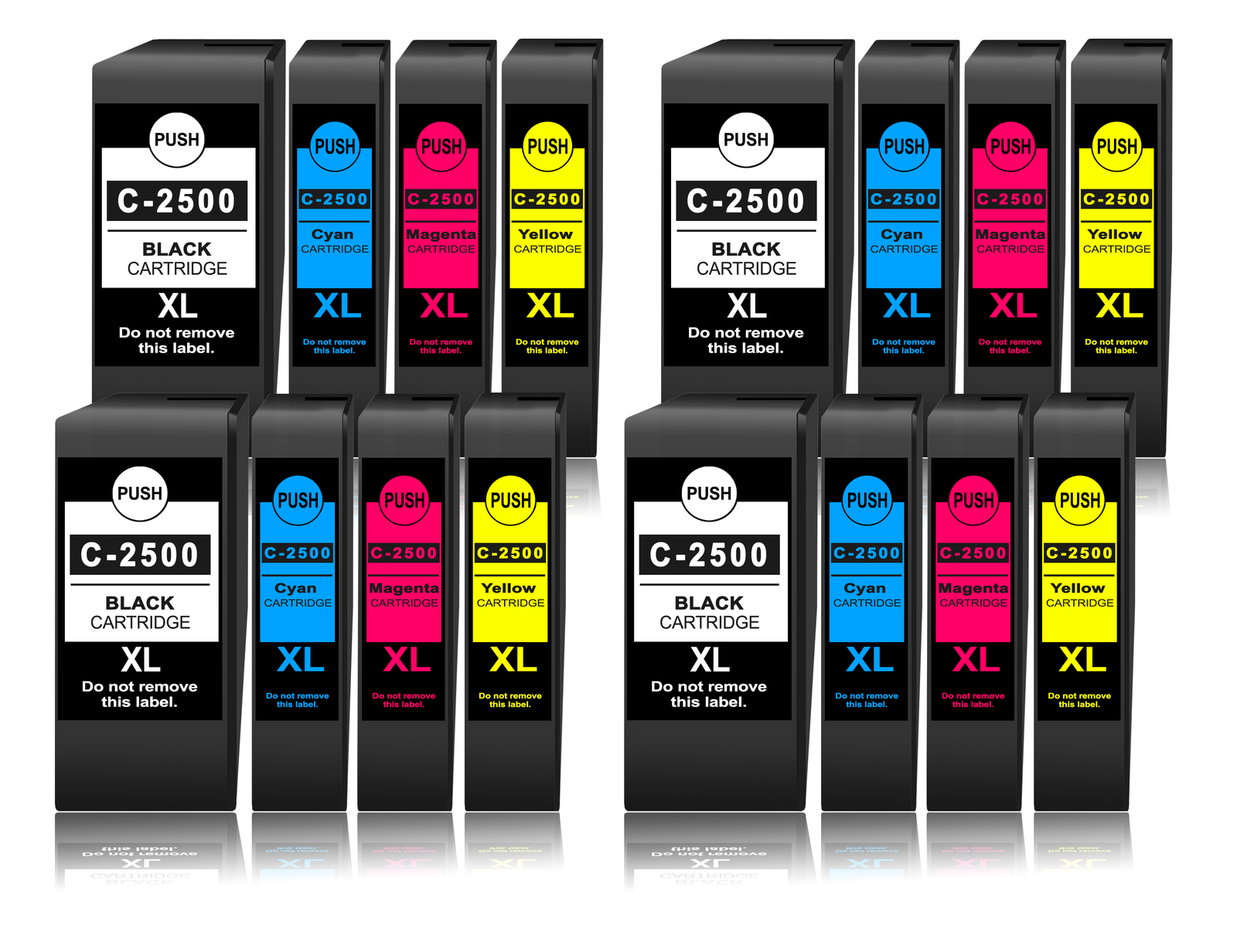 SupplyGuy 8 Ink Cartridges Compatible with Canon PGI-2500XL