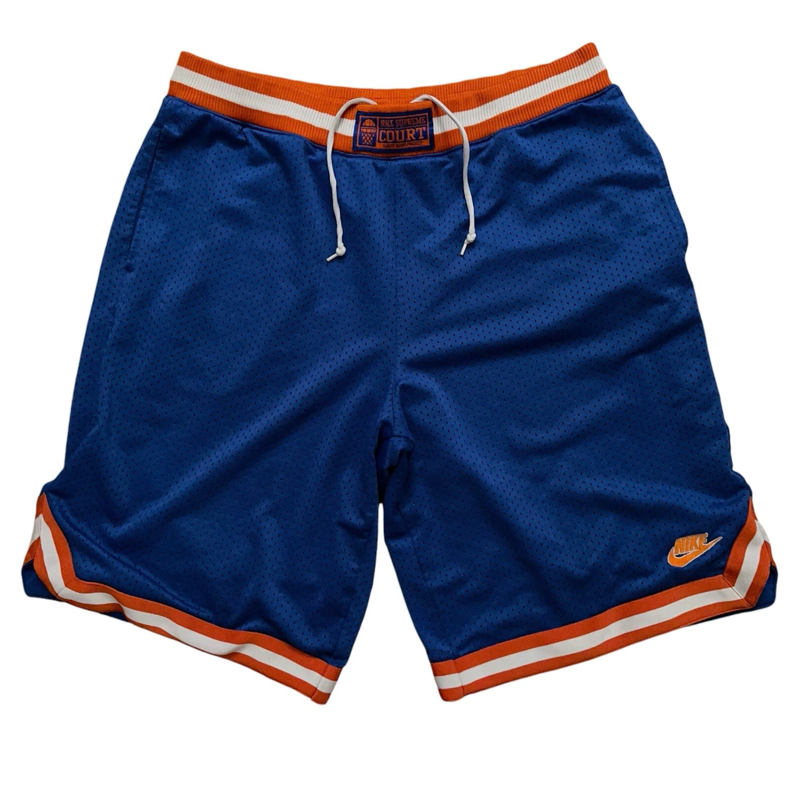 Short basket Nike homme taille XL Cour suprême bleu orange vintage Y2K