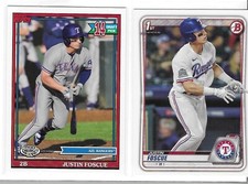 Justin Foscue - 2020 1st Bowman Draft(1) & 2021 Pro Debut(1) - RC - Rangers