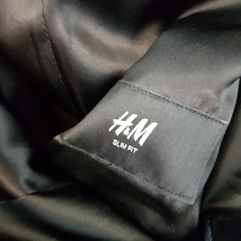 Chaqueta para Hombres H&M 38R Azul Marino Terciopelo Esmoquin Fumar Blazer Cena Calce Ajustado Foto 4 de 4