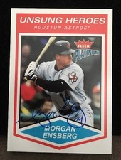 MORGAN ENSBERG 2004 FLEER PLATINUM Autograph Signed AUTO Baseball Card 167 ASTRO