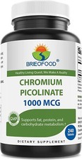 Brieofood Chromium Picolinate 1000 mcg Pills 240 Tablets