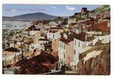 c1910 PC: Moorish Castle and Town - Gibraltar