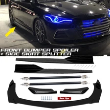 Front Rear Bumper Lip Spoiler Splitter Body Kit Side Skirt For Hyundai  J+