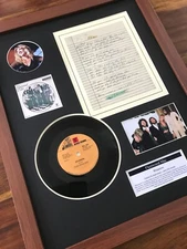 FLEETWOOD MAC - RHIANNON - 7" VINYL SINGLE HANDWRITTEN LYRICS DISPLAY MONTAGE