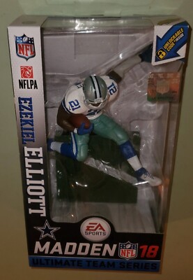 NFL Ezekiel Elliott McFarlane Madden 18 Ultimate Team  Cowboys White Jersey.