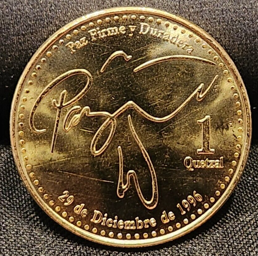 2022 UNCIRCULATED Republica De Guatemala Un Quetzal Coin Paz