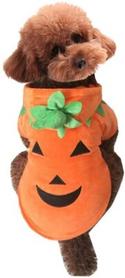 Mogoko Dog Cat Halloween Pumpkin Costumes Funny Pet (XL for 12.0~18.0 lb)