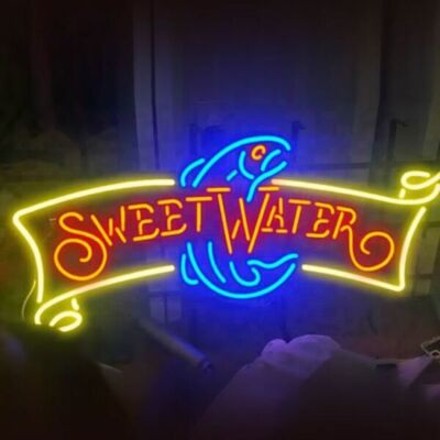 New SweetWater Brewing 24''x20'' Neon Light Sign Beer Lamp Wall Decor Hanging